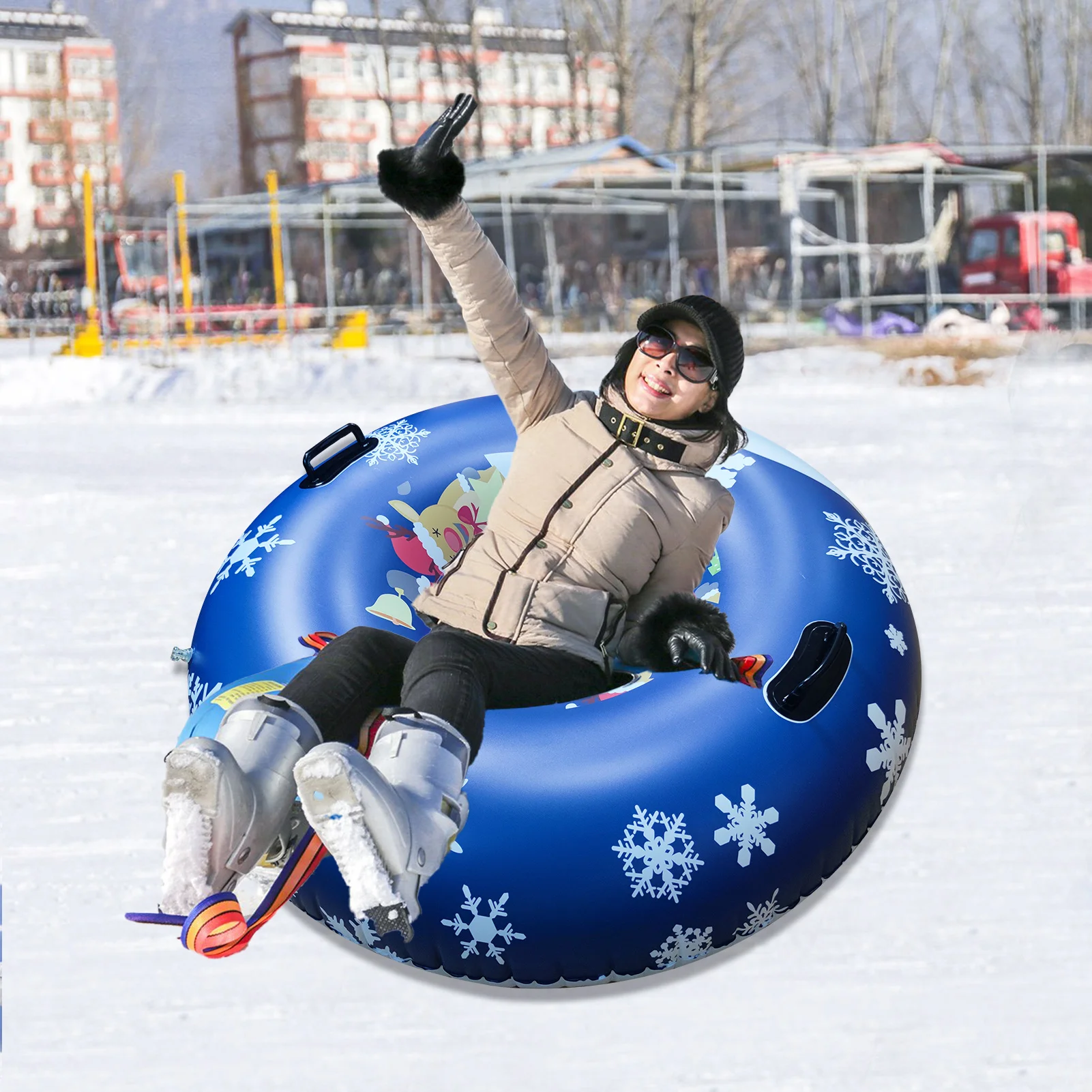 Inflatable Snow Tube Sledge Tube Winter Snow Sled Fiji - View #7