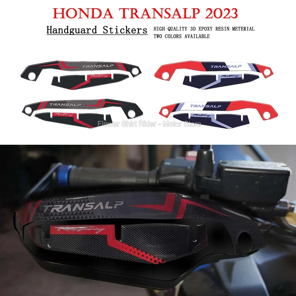 For Honda XL 750 Transalp 2023 Motorcycle 3D Gel Hand Guards Stickers Waterproof Handguard Protect 3D Resin Stickers radio fascia for honda city 2014 right hand drive 10 1 inch stereo dvd player dashboard install surround trim panel frame