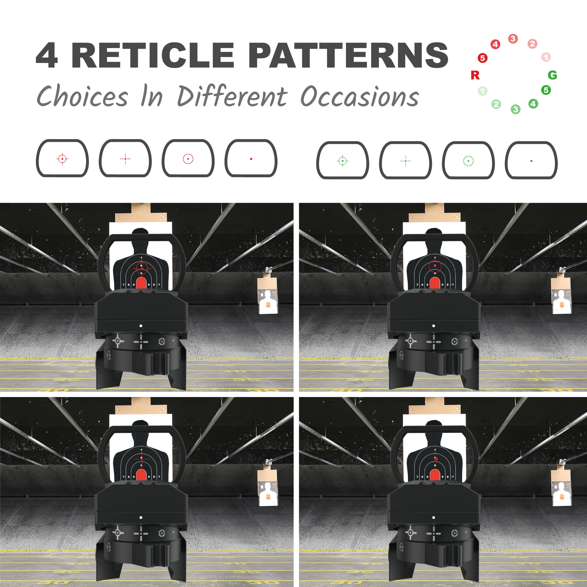 VicOptics Z1 1x23x34 Red Dot Scope Hunting Riflescope 21mm 20mm