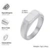 Oral alière en acier inoxydable pour hommes et femmes, bague de bande de document en argent doré, bague Pinky Cool, bijoux simples, cadeau pour lui