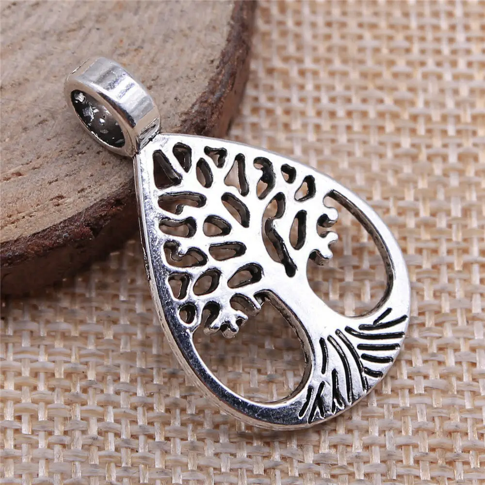 

Women Accessories Life Tree Charms Jewelry Making 21x35mm 10pcs