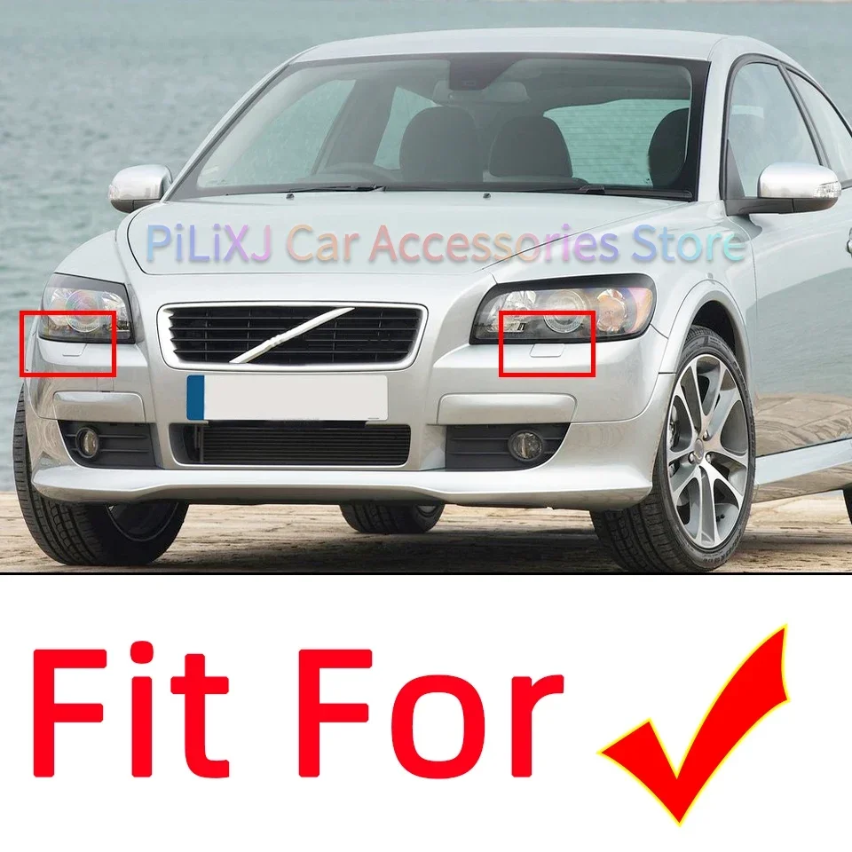 Car Front Bumper Headlight Washer Nozzle Cover Cap For Volvo C30 2008 2009 2010 30655933/30655934 Headlamp Cleaner Spray Jet Lid
