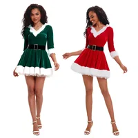 Santa Claus Costume for Women Half Sleeve Christmas Dress