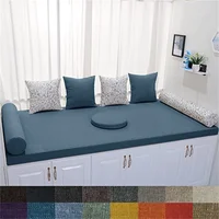 Custom Size Bay Window Seat Cushions - High-Density Sponge Pad, Washable/Removable/Non-Slip and Thickened (3/5/8/10CM Options) 1