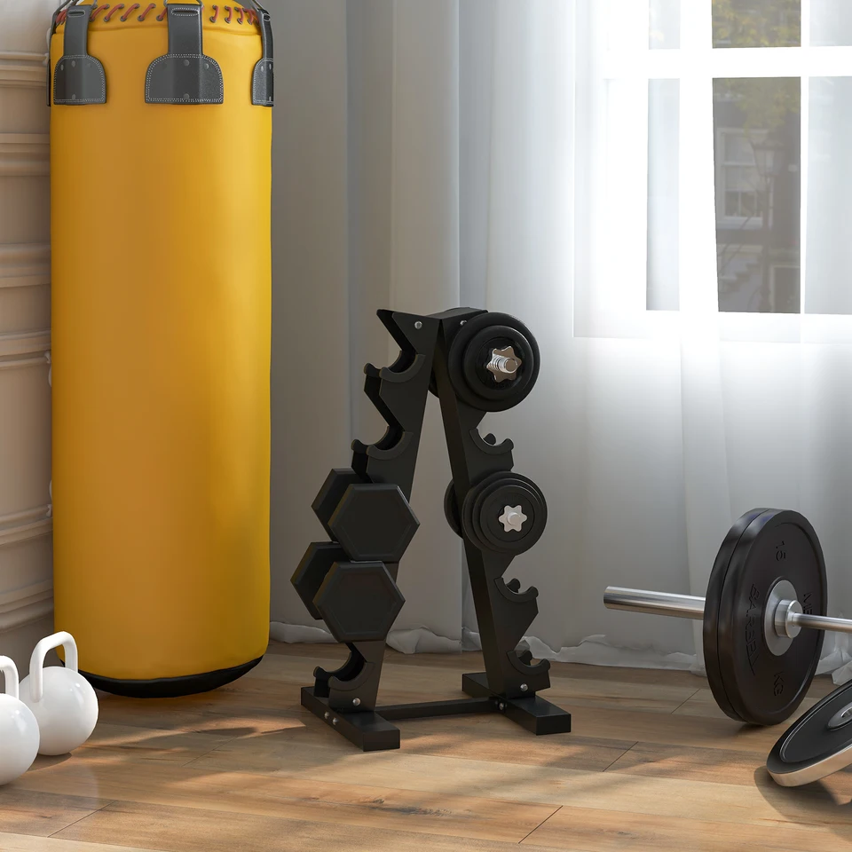 Supporto Regolabile Per Manubri A V Con Ruote – Portata 50 Kg Per Rack E Palestra, Altezza 54 Cm