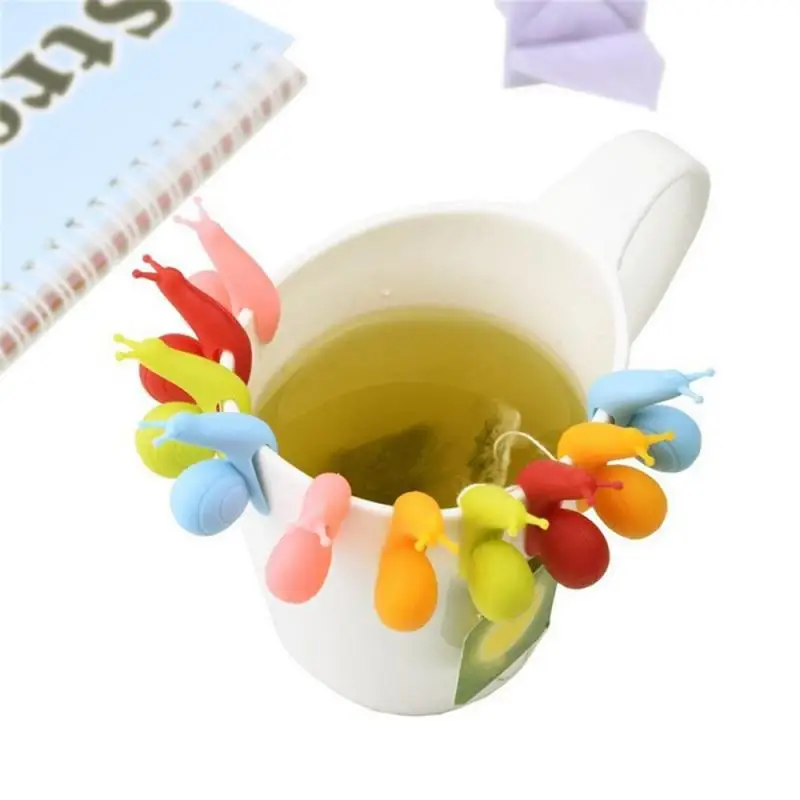 Silicone Tea Bag Holder 20/15/10/5/1PCS Cute Snail Shape Gift Set