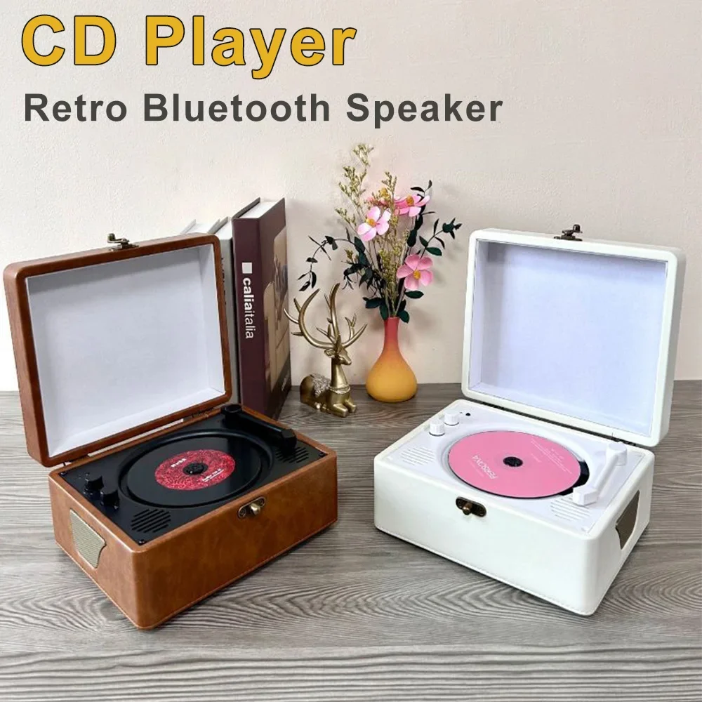 무선 블루투스 스피커 CD 플레이어, 올인원 기계, 레트로 음악 플레이어, 가족 데스크탑 장식, 서라운드 스테레오 서브우퍼