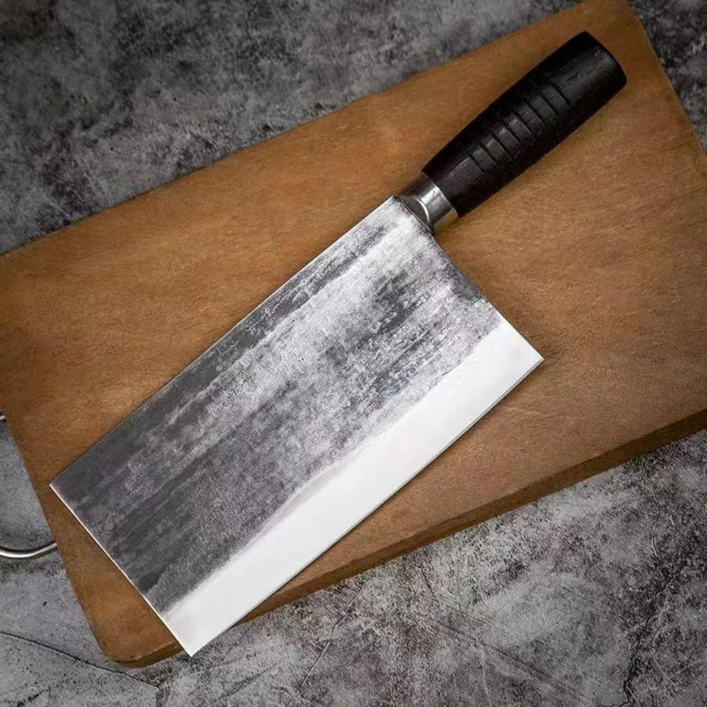 

7.5 Inch Handmade Forged Knife Sharp Chopper Chefs Cleaver Slicing Longquan Kitchen Knife Meat And Poultry Tools Wood Handle