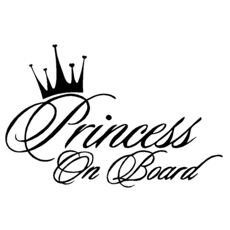 

PersonalizeCar Stickers Car Princess on Board Lovely Girls Crown Creative Decals Vinyls Waterproof Auto Tuning Styling