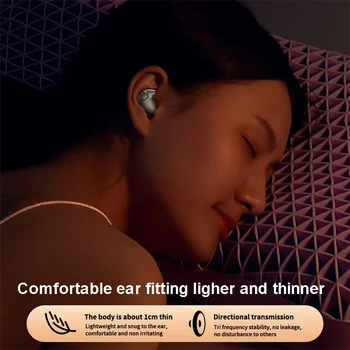 Invisible Sleep Earphones Wireless Bluetooth 5.3 Headphones IPX5 Waterproof Noise Reduction Earbuds Touch Control Headsets 2