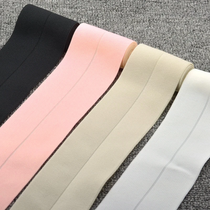 6cm Soft Solid Color Elastics Rope Rubber Bands Folding Foldable For DIY Waistband Skirt Sewing Material Clothing Accessories
