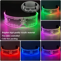 Luminous Futuristic LED Glasses for Cosplay and Rave Parties (A09)