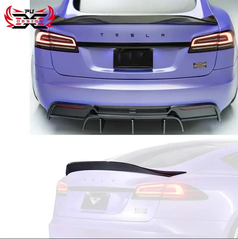 

NEW Model S Exterior for tesla Model s 2022 Spoiler Dry Carbon Fiber Car Accessories 2022-2023