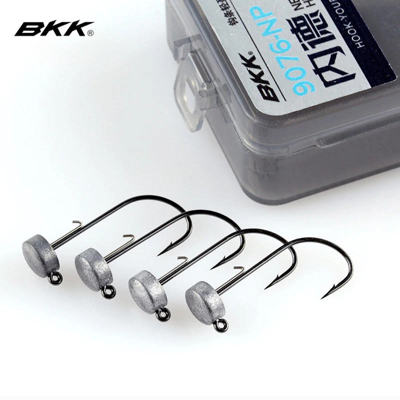 

BKK 9076-NP 12pcs Ned Rig Jig Head Fishhooks Fishing Anti-drop Barb Hooks for Soft Silicone Bait Fishing Hooks For Bass