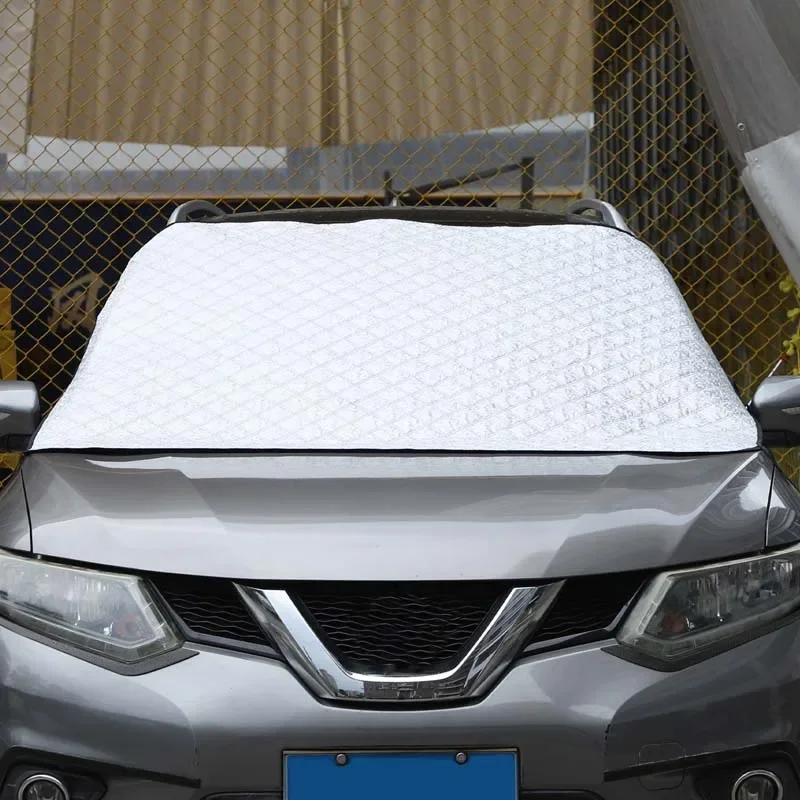 

For Nissan X-Trail 2000-2023 White Car Windshield Snow Anti Frost Cover Windproof Winter Ice Snow Shield Trim Car Accessories