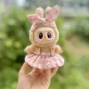 Mini Plush Doll'S Clothes Outfit Accessories For Labubu Idol V1 V2 sitting party Candy plaid skirt headband set Clothing Gift 3