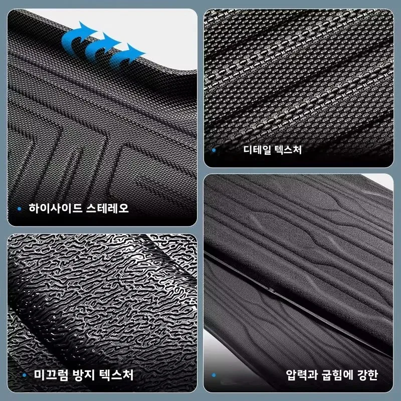 메르세데스 벤츠 G 클래스/G500/G550/G63/G350 2019-2023 2024-2025 TPE 플로어 매트, 트렁크 매트 카고 라이너 시트 백 방오 패드