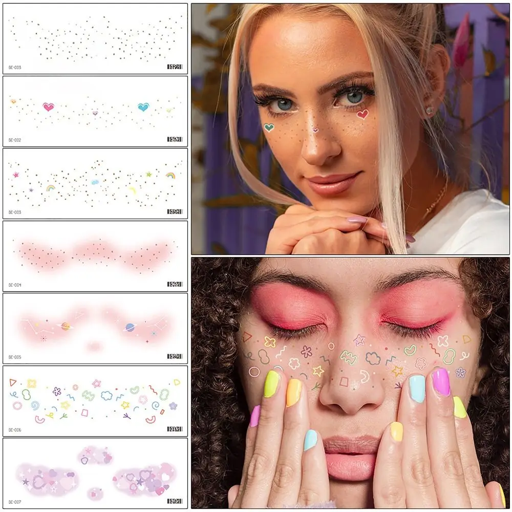 

Temporary Tattoos Face Tattoo Convenient Natural Looking Waterproof Tattoo Sticker Face Decal Makeup Face Stickers Women