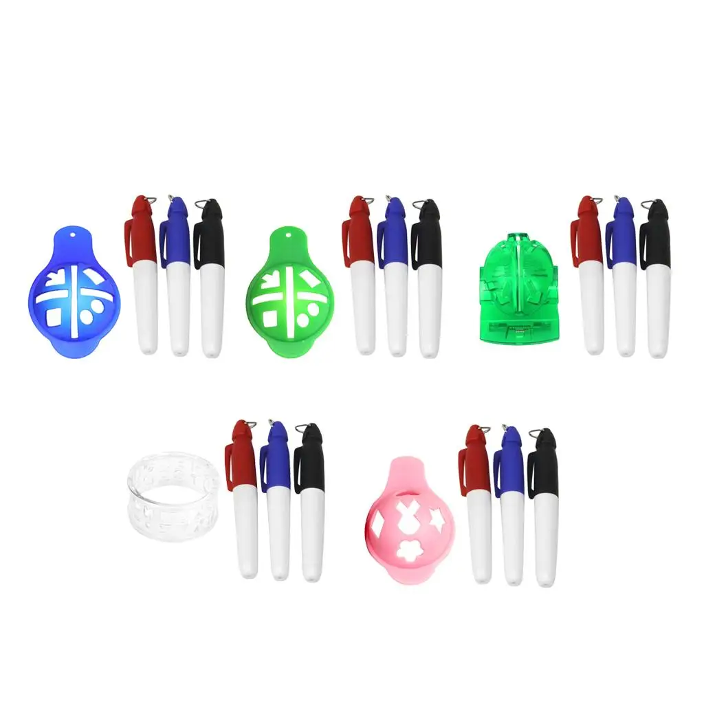 Golf Ball Alignment Tool Line Marker Putting Training Template Drawer Green Golf