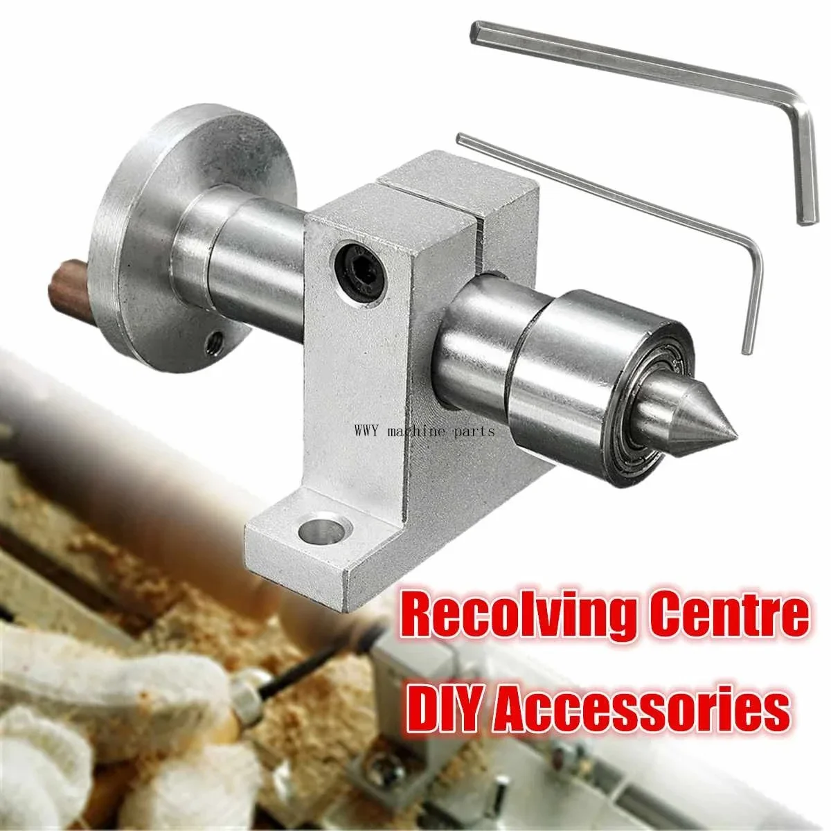 Adjustable Double Bearing Live Centre Metal Revolving With 2pcs Wrenches DIY Accessories Mini Lathe Machine lathe spare part lathe center head 1 Set