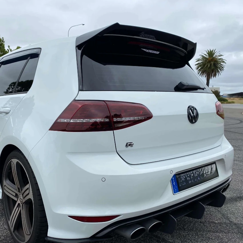 Car Rear Wing Spoiler Car Roof Spoiler 2013- For Volkswagen Golf 7 MK7 TSi TDi GTI R GTD GTE OSIR Style Car Rear Roof Spoiler Rear Trunk Wing Lip By ABS