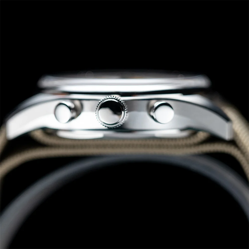 Proxima PX1718 39mm Chronograph Men's Mechanical Pilot Wristwatch