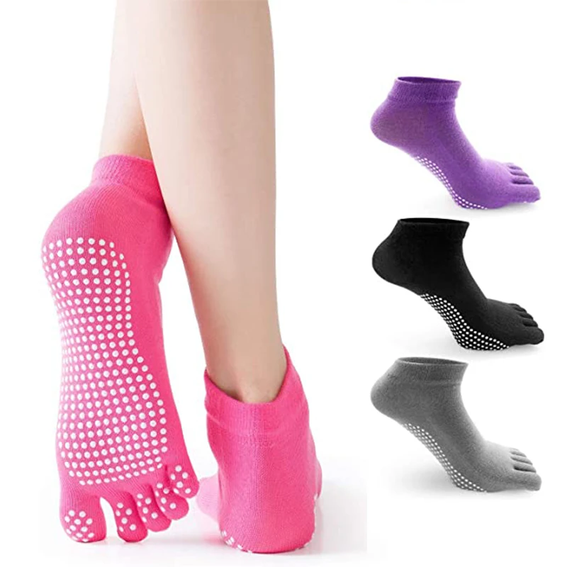 Women Anti-Slip Yoga Sock Ballte Sox Girls Ladies Pilates Colourful Five Finger Sock Ballte Fitness Gym Sport 5 Toe Elastic Sock 4 S7277528ea4fd414abba7ee84a2dcd3327