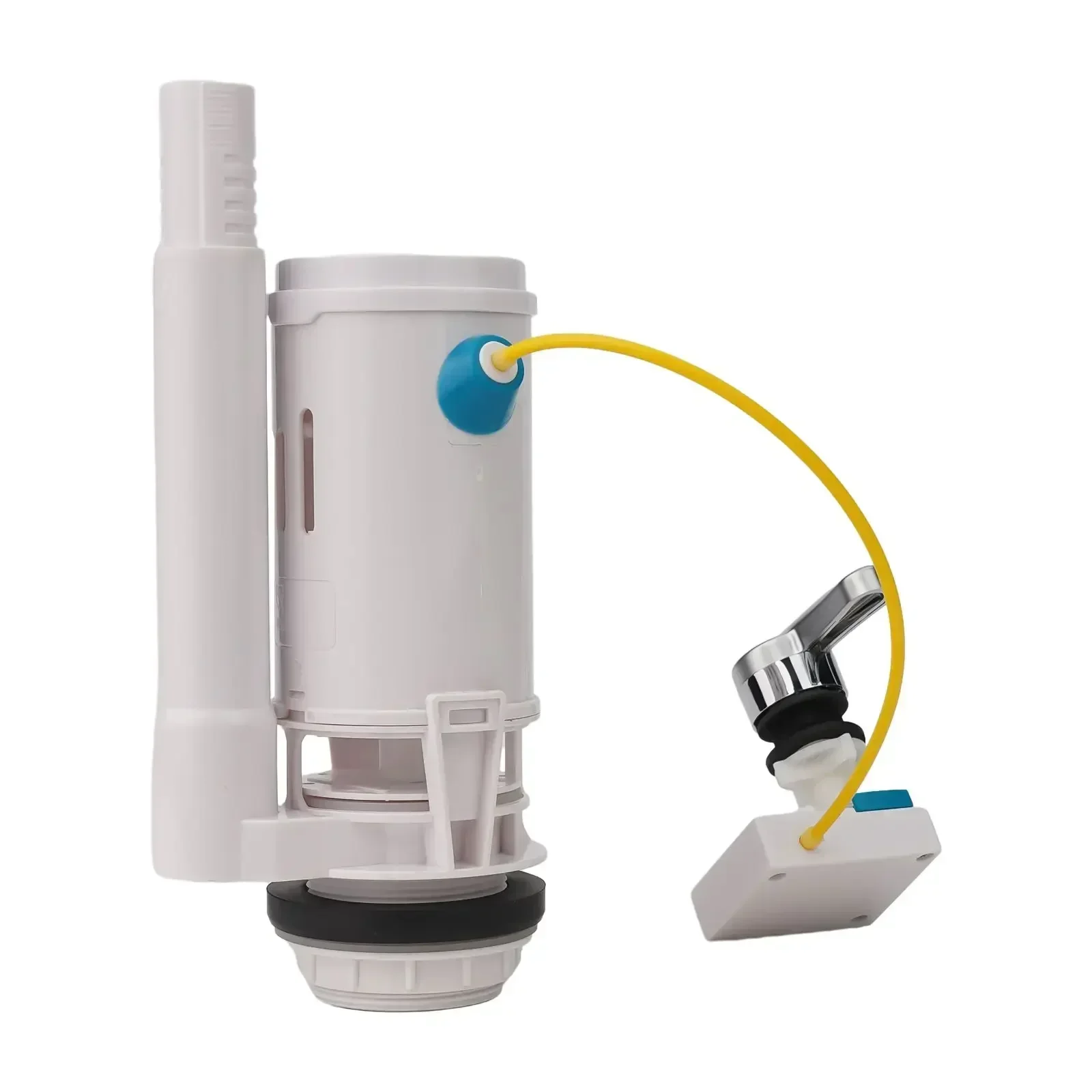 Toilet Cistern Flush Valve 2in Plastic Overflow Lever Operated Dual Flush Toilet Tank White Dual Water-saving Valve