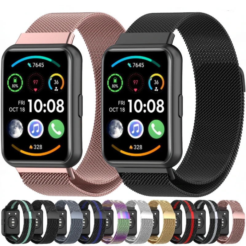 Cinturino Magnetico In Metallo Per Huawei Watch Fit 2 Cinturino Sportivo Milanese In Acciaio Inossidabile Per Huawei Watch Fit 2 Accessori