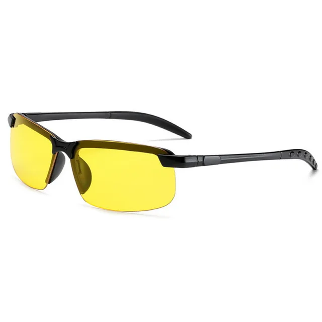 Night Vision Glasses AntiGlare Driving Goggle Men Half Frame Polarized