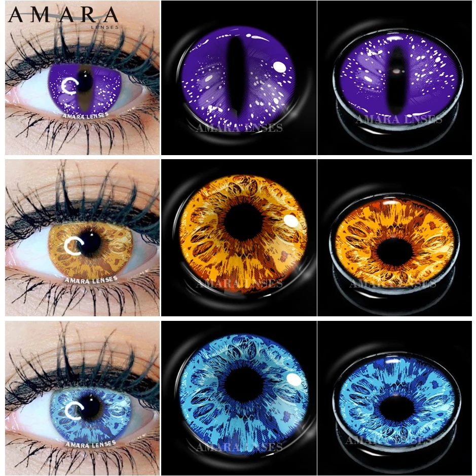 Verbonden helling eenvoudig Amara Kleur Contactlenzen Voor Ogen Anime Cosplay Gekleurde Lenzen Blauw  Paars Veelkleurige Lenzen Contact Lens Makeup|null| - AliExpress