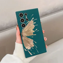 Chic Butterfly Design Phone Case Cover - S20 (Green A551)