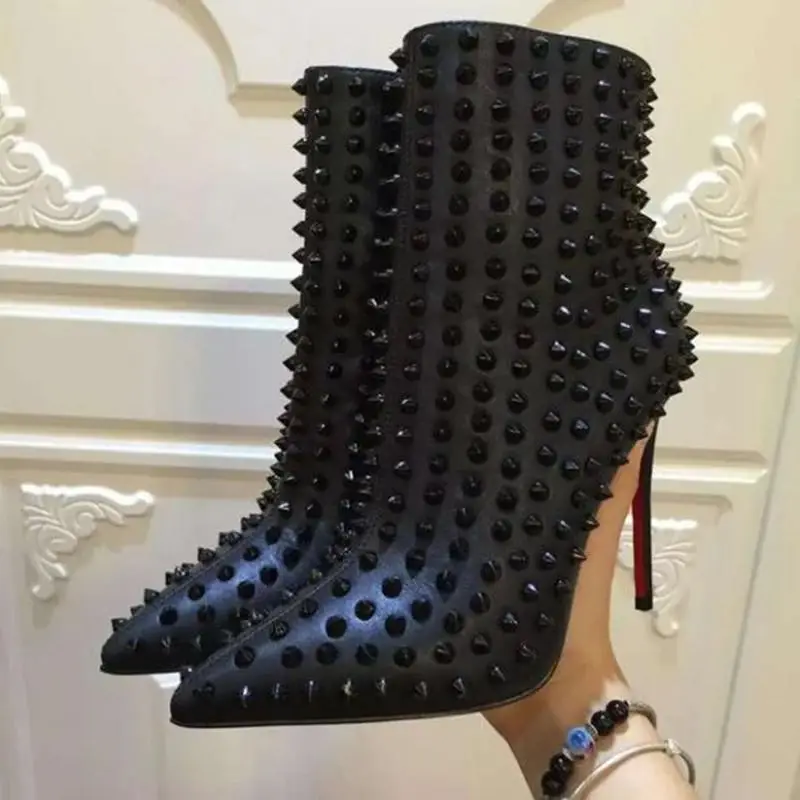 2023-New-High-Quality-High-Heel-Sexy-Rivet-Women-s-Boots-Party-Fashion ...