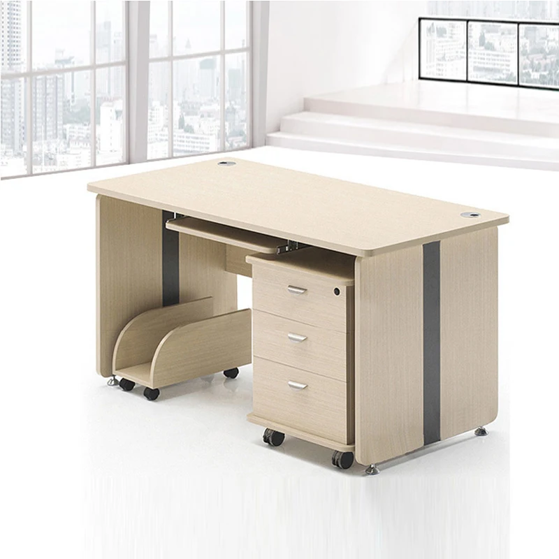 

Computer Single Work Desk Modern Staff Standing Corner Study Desk Bedroom Office Escritorio Ordenador Work Furniture HD50WD