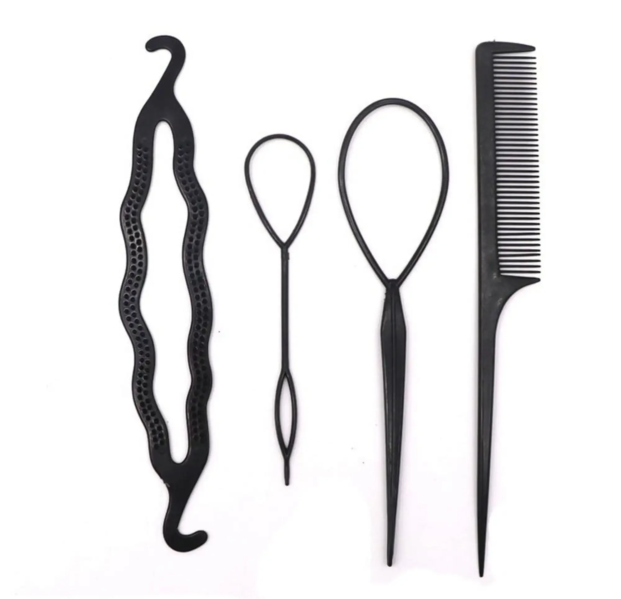 

FNGZ Tie Clearance Bun Hair Accessories Clip Maker Styling Tool 4Pcs/set Hair Braid Stick Tools & Home Improvement Black