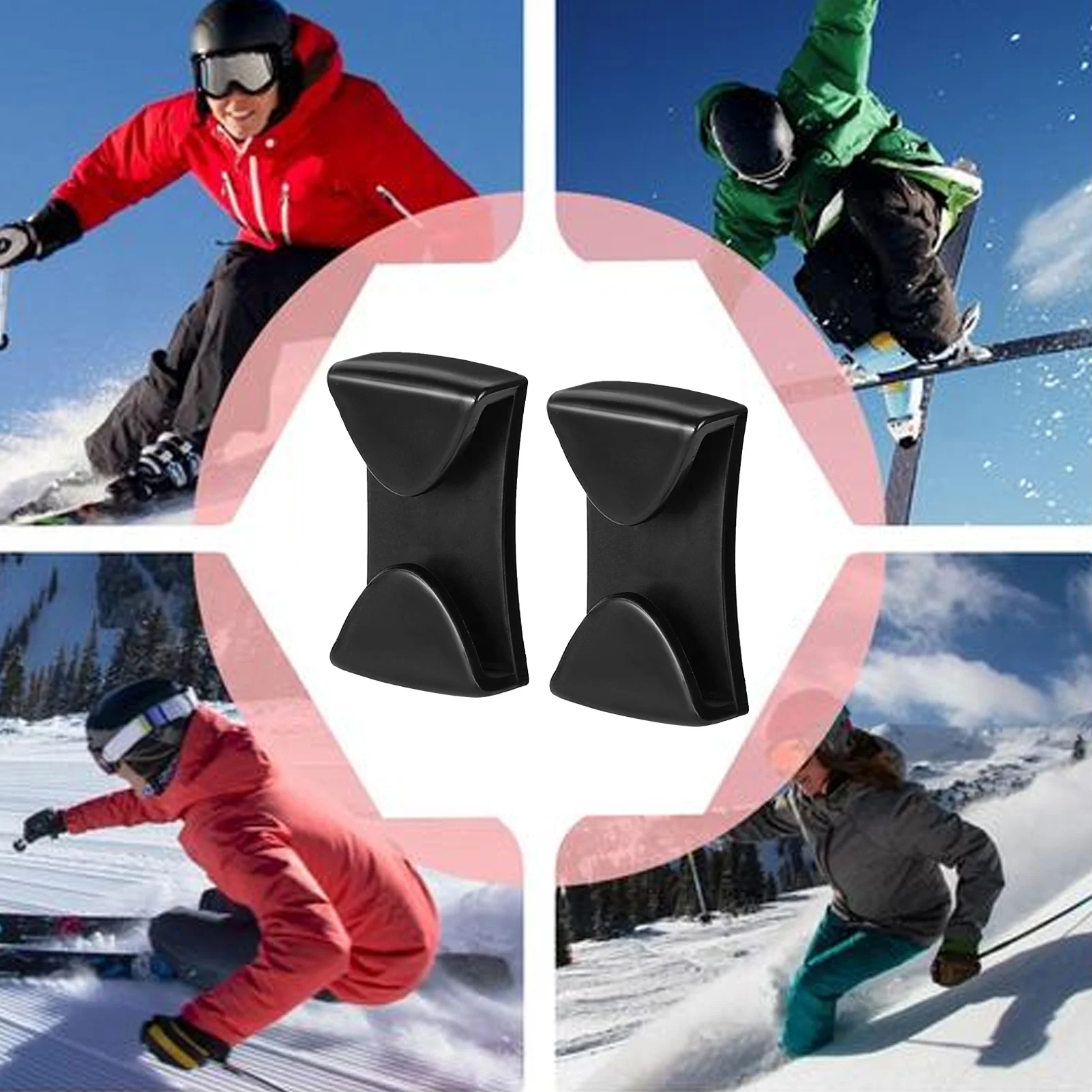 2pcs Ski Goggle Clips Drop-proof Goggle Grip Clips durable Goggle Clips Sports Multi-functional Belt Buckles Ski Accessories 6