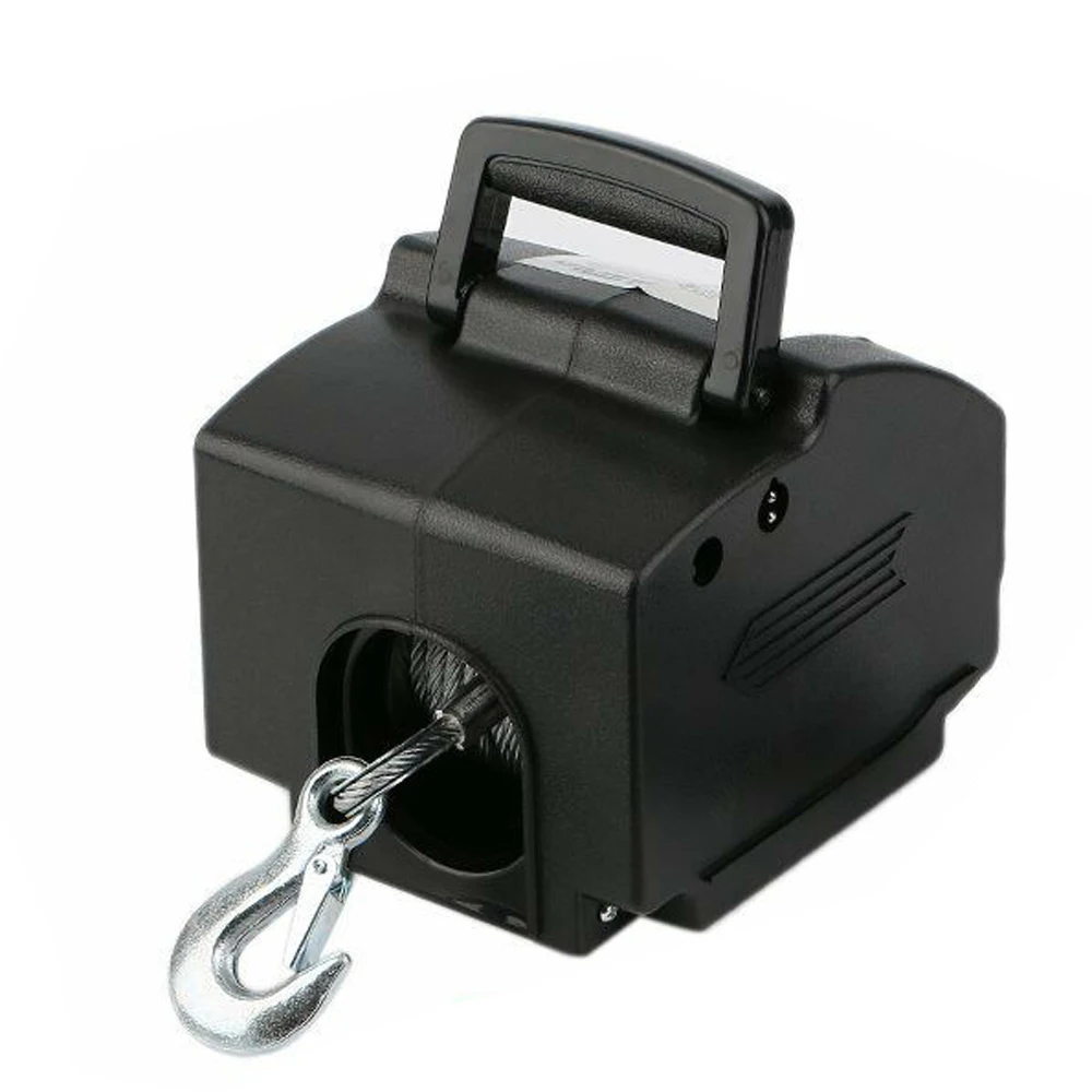 S7277b955674a4b9eb345ff5c5a141ea96 Portable Electric Winch 2000LB Remote Towing Hitch Truck Trailer Boat 12Volt Electric Winch Traction Hoist Mallzona