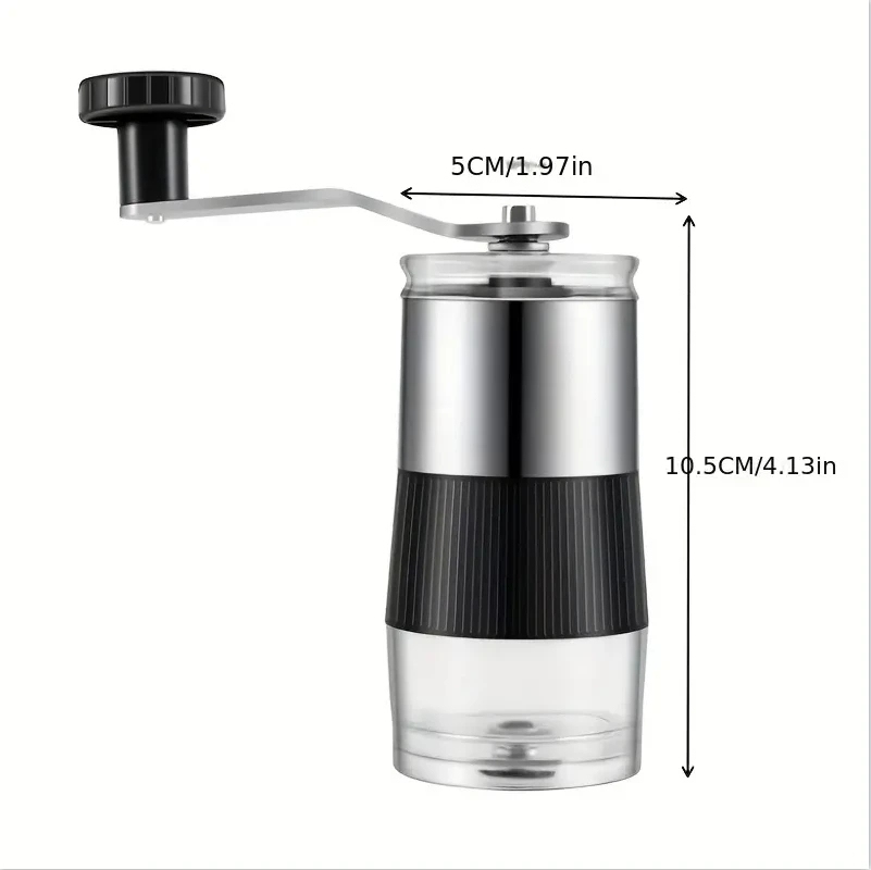 Mini 304 Stainless Mini Hand Shake Manual Grinding Convenient Steel Ceramic Core Coffee Bean Grinder Visual Coffee Machine