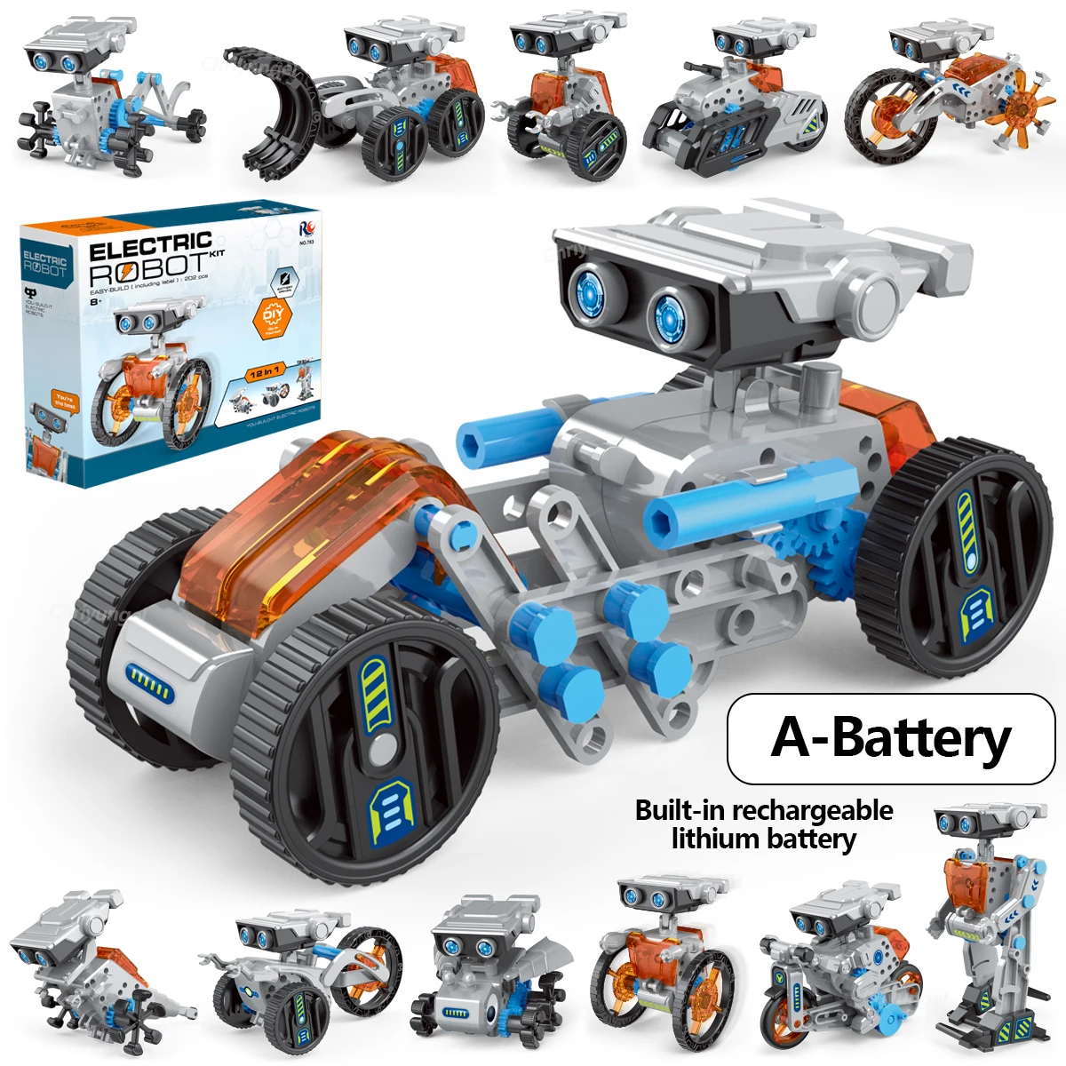 Kit de Robot STEM 12 en 1, experimento científico DIY, juguetes educativos de aprendizaje, artilugios tecnológicos de ingeniería, regalo para niños y adolescentes