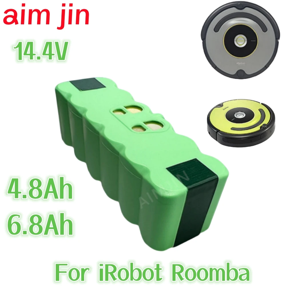 Batteria Sostitutiva Agli Ioni Di Litio 14.4V 6800Mah Per Irobot Roomba 500 600 700 800 Serie Roomba 880 760 530 555 560 581 620