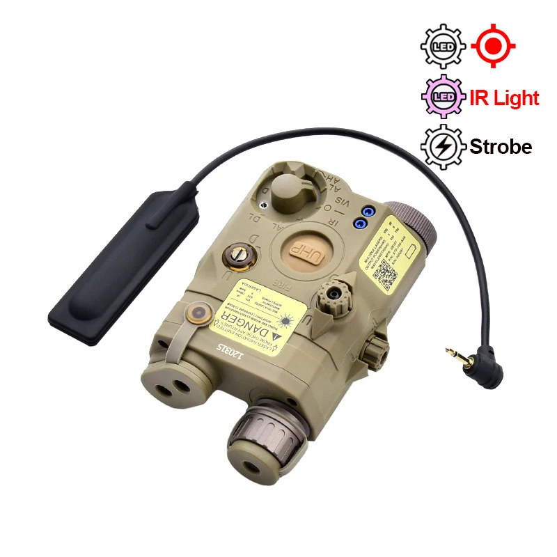 ①PEQ-15 LA5C  LEDライト IR & グリーン VIS Airsoft LA5C PEQ 15 UHP IR Green Laser Point Sight M600C