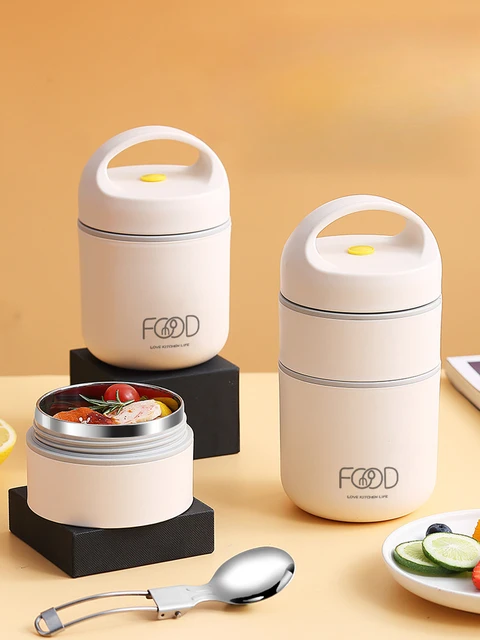 1pc Bottle For Breakfast Soup, Portable Mini Food Box For Office