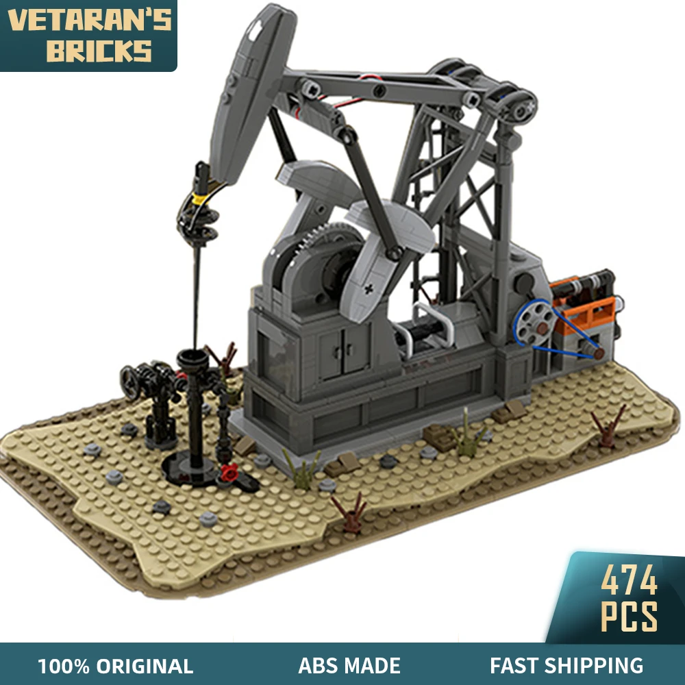 Moc機能オイルポンプジャックモジュラーデリック 掘削機モデル都市ビルディングブロックセットレンガ玩具子供キッドおもちゃギフト ブロック Aliexpress