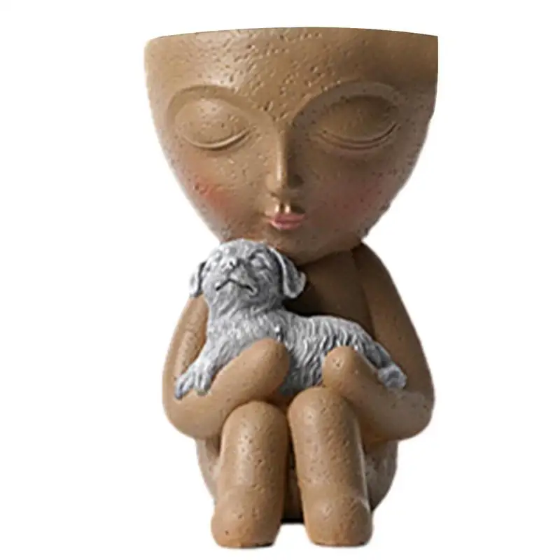 

Горшок для цветов на лице, горшок, горшок для суккулентов, милая фотогоршок с дренажным отверстием, домашний Декор для дома и улицы