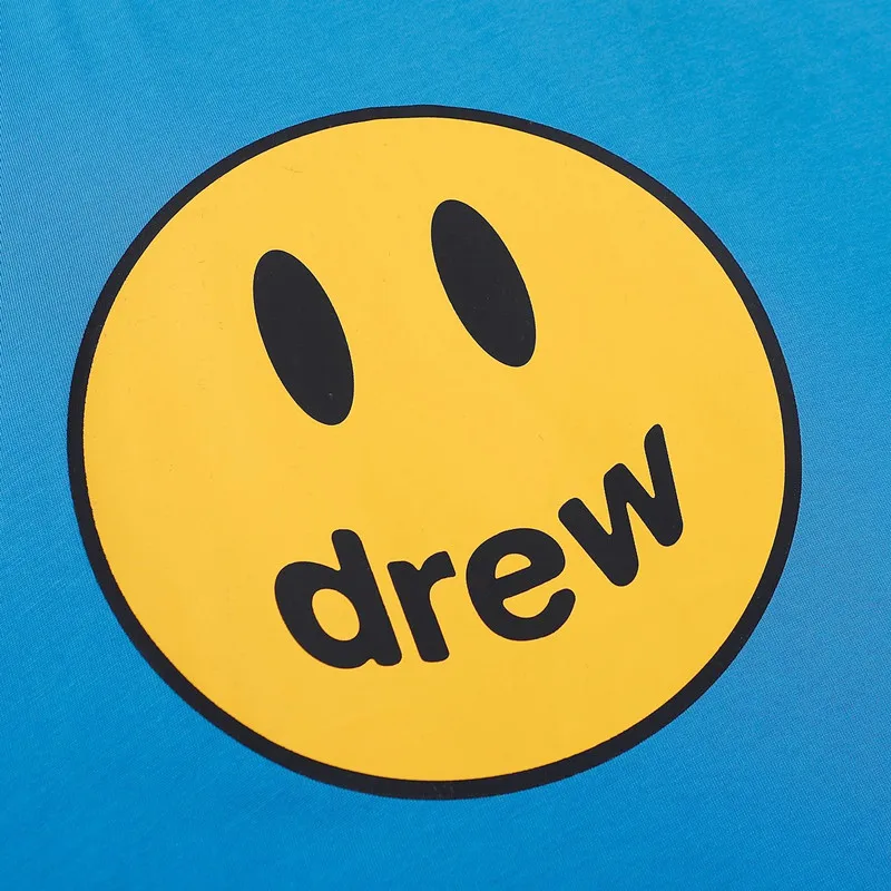 Fashion Drew House Luxury Brand Men's/Women's Top Fashion Short Sleeve Summer Autumn Smiling Face Letter Printed Top T-shirt 4