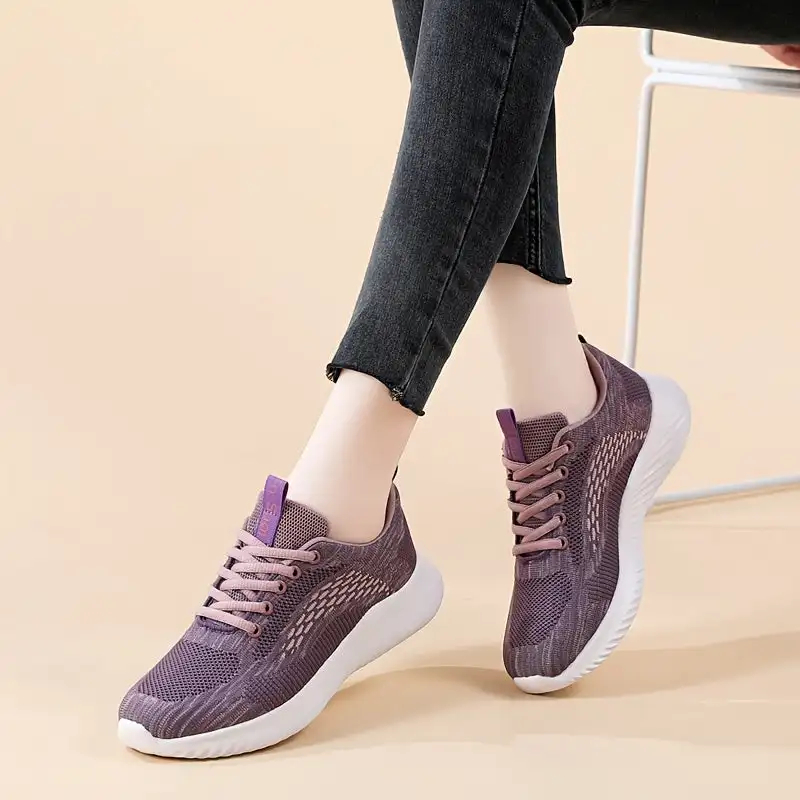 

Casual Sneakers, Breathable Mesh Sneakers, Lightweight Soft Sole Running Shoes, Non-Slip Walking Shoes, Women's Footwear