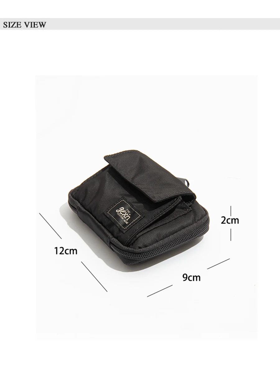 Japanese Style Casual Mini Purse Nylon Cloth Men Coin Pouch Waterproof Cute Wallet Clutch Bag Coin Purse Men Wallet Key Holder