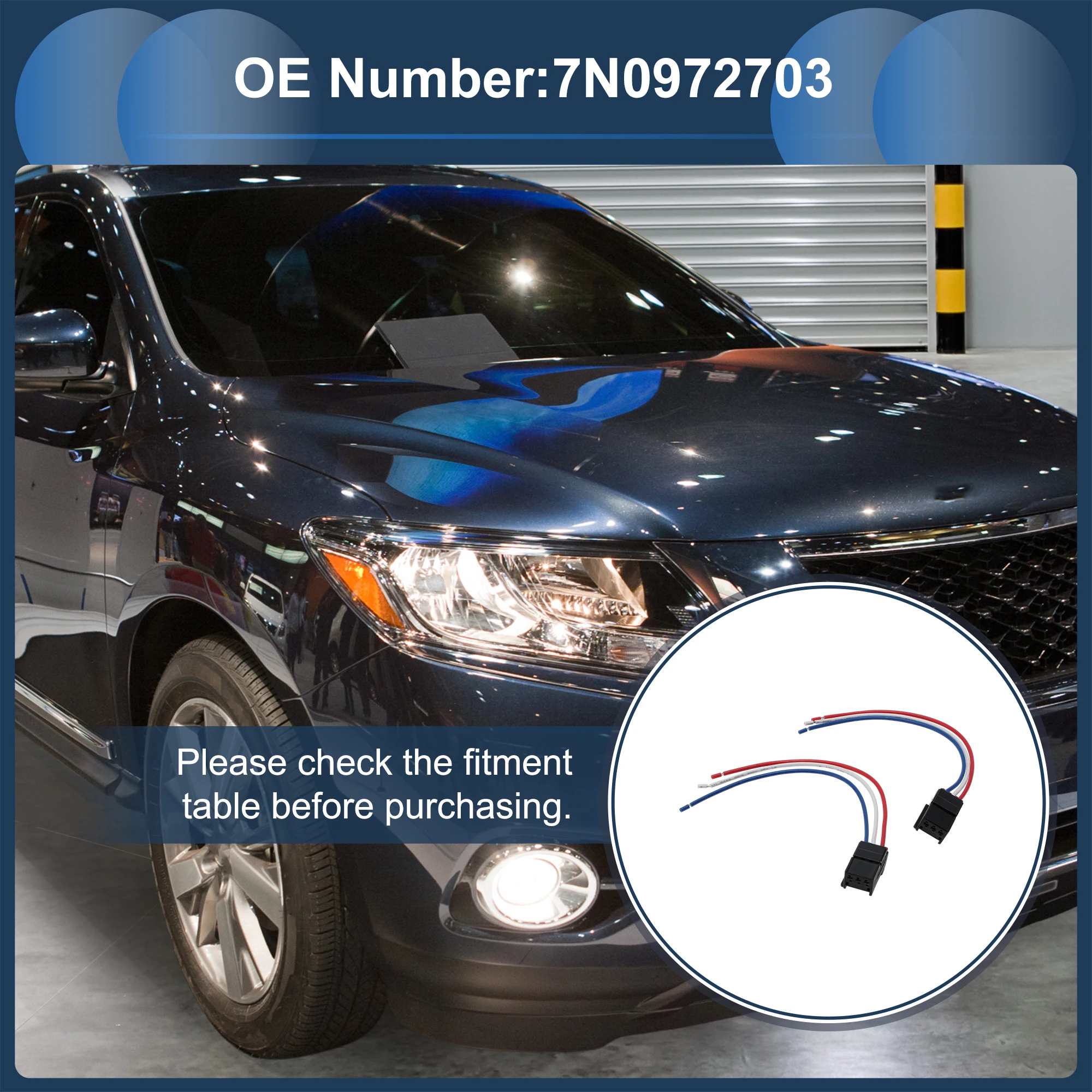 폭스바겐 골프 테일라이트용 UXCELL No.7N0972703 헤드라이트 배선 하네스 어셈블리