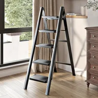 5 Step Ladder,Lightweight Folding Step Stool with Anti-Slip Pedal,600 lbs Portable Sturdy Steel Ladder for Adults 1
