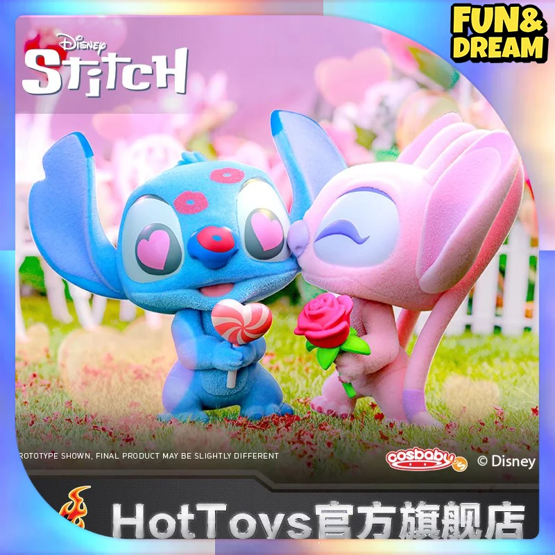 

Hot Toys Morstorm Dsiny Anime Figures Stitch Action Figure Angel Valentine'S Day Series Collectible Ornament Toys Birthday Gift